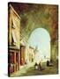 View of a Venetian Street-Francesco Guardi-Stretched Canvas