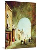 View of a Venetian Street-Francesco Guardi-Stretched Canvas