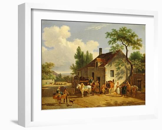 View of a Village, 1839-Jean Francois Demay-Framed Giclee Print
