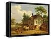 View of a Village, 1839-Jean Francois Demay-Framed Stretched Canvas