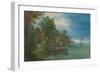 View of a Village along a River, 1604 (Oil on Copper)-Jan the Elder Brueghel-Framed Giclee Print