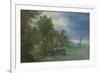 View of a Village Along a River-Jan Brueghel-Framed Art Print