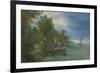 View of a Village Along a River-Jan Brueghel-Framed Art Print