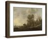 View of a Village on a River-Jan Van Goyen-Framed Art Print