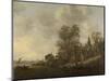 View of a Village on a River-Jan Van Goyen-Mounted Art Print