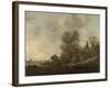 View of a Village on a River-Jan Van Goyen-Framed Art Print