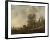 View of a Village on a River-Jan Van Goyen-Framed Art Print