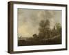 View of a Village on a River-Jan Van Goyen-Framed Art Print