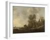 View of a Village on a River-Jan Van Goyen-Framed Art Print