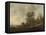 View of a Village on a River-Jan Van Goyen-Framed Stretched Canvas