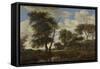 View of a Village, Salomon Van Ruysdael-Salomon van Ruysdael-Framed Stretched Canvas
