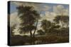 View of a Village, Salomon Van Ruysdael-Salomon van Ruysdael-Stretched Canvas