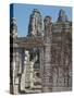 View of a Wall of the Temple of Bayon with Carved Reliefs-Cambodian-Stretched Canvas