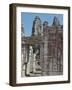 View of a Wall of the Temple of Bayon with Carved Reliefs-Cambodian-Framed Photographic Print