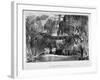 View of a Waterfall and Two Swans in Hyde Park, London, C1820-null-Framed Giclee Print
