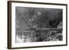 View of a Western Pacific Train on a Bridge - Plumas County, CA-Lantern Press-Framed Art Print