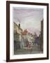 View of a Woman and a Child Walking Down Crown Court, Bermondsey, London, C1825-W Barker-Framed Giclee Print