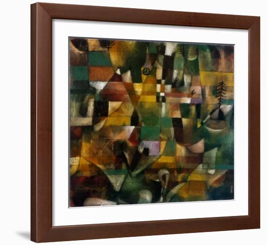 View of a Yellow Steeple-Paul Klee-Framed Art Print