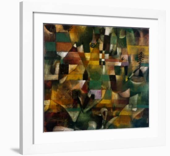 View of a Yellow Steeple-Paul Klee-Framed Art Print