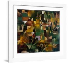 View of a Yellow Steeple-Paul Klee-Framed Art Print