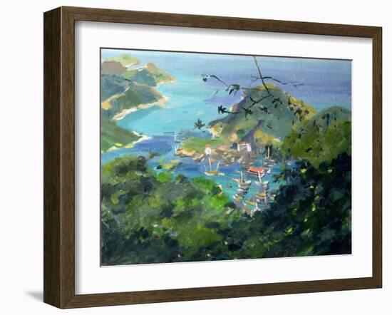 View of Aberdeen from the Peak, Hong Kong-Anne Durham-Framed Giclee Print