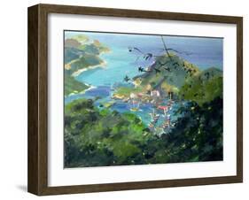 View of Aberdeen from the Peak, Hong Kong-Anne Durham-Framed Giclee Print