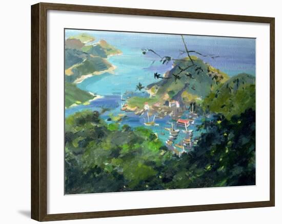 View of Aberdeen from the Peak, Hong Kong-Anne Durham-Framed Giclee Print