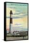 View of Absecon Lighthouse - Atlantic City, NJ-Lantern Press-Framed Stretched Canvas