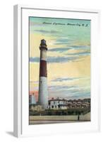 View of Absecon Lighthouse - Atlantic City, NJ-Lantern Press-Framed Art Print