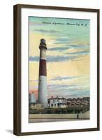 View of Absecon Lighthouse - Atlantic City, NJ-Lantern Press-Framed Art Print