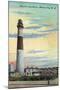 View of Absecon Lighthouse - Atlantic City, NJ-Lantern Press-Mounted Art Print