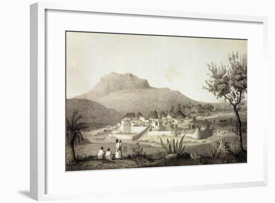 View of Adua, Capital of Tigray Province, Engraving from Drawing by Jean Vignaud-null-Framed Giclee Print