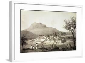 View of Adua, Capital of Tigray Province, Engraving from Drawing by Jean Vignaud-null-Framed Giclee Print