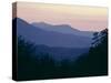 View of Afterglow from Foothills Park, West of Appalachian Mountains, Tennessee, USA-Julian Pottage-Stretched Canvas