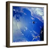 View of Agena Target Vehicle in Sky-null-Framed Photographic Print