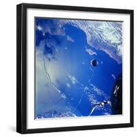 View of Agena Target Vehicle in Sky-null-Framed Photographic Print