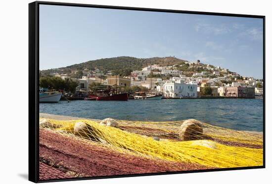 View of Agia Marina, Leros, Dodecanese, Greece-Guido Cozzi-Framed Stretched Canvas