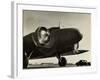 View of Airplane Nose with Propellers Spinning-null-Framed Photographic Print