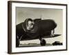 View of Airplane Nose with Propellers Spinning-null-Framed Photographic Print