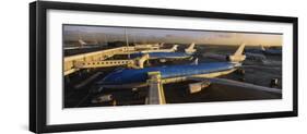 View of Airplanes at an Airport, Amsterdam Schiphol Airport, Amsterdam, Netherlands-null-Framed Photographic Print