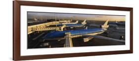 View of Airplanes at an Airport, Amsterdam Schiphol Airport, Amsterdam, Netherlands-null-Framed Photographic Print