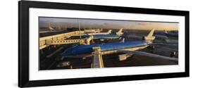 View of Airplanes at an Airport, Amsterdam Schiphol Airport, Amsterdam, Netherlands-null-Framed Photographic Print