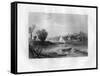 View of Albany, New York State, 1855-DG Thompson-Framed Stretched Canvas