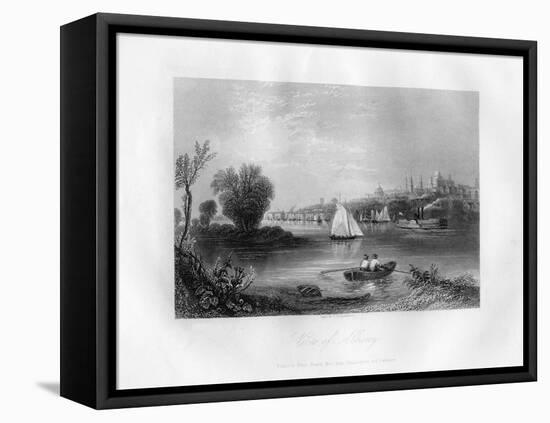 View of Albany, New York State, 1855-DG Thompson-Framed Stretched Canvas