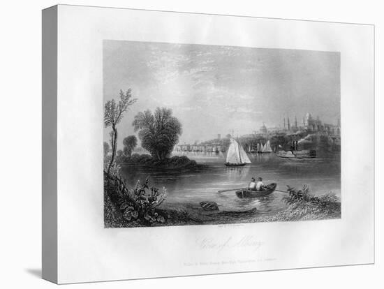View of Albany, New York State, 1855-DG Thompson-Stretched Canvas