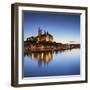 View of Albrechstburg at dusk, Meissen, Saxony, Germany-Ian Trower-Framed Photographic Print