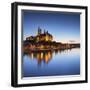 View of Albrechstburg at dusk, Meissen, Saxony, Germany-Ian Trower-Framed Photographic Print