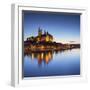 View of Albrechstburg at dusk, Meissen, Saxony, Germany-Ian Trower-Framed Photographic Print