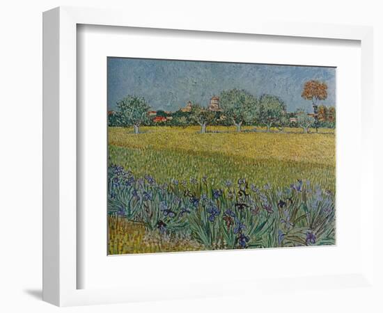 'View of Ales with Irises in Bloom', 1888-Vincent van Gogh-Framed Giclee Print