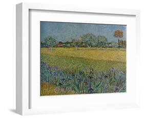 'View of Ales with Irises in Bloom', 1888-Vincent van Gogh-Framed Giclee Print